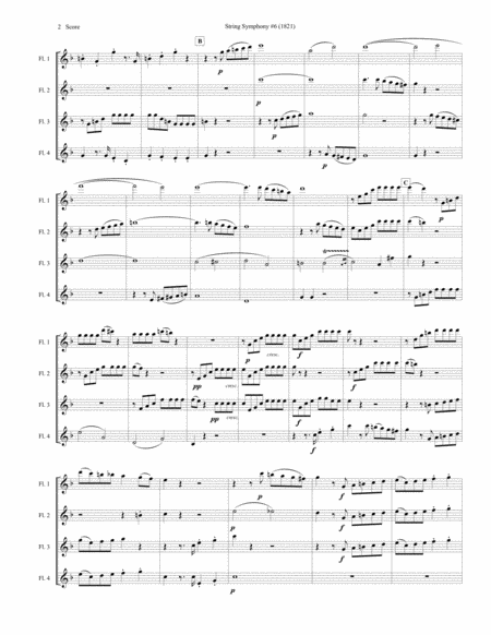 String Symphony #6 set for Flute Quartet image number null
