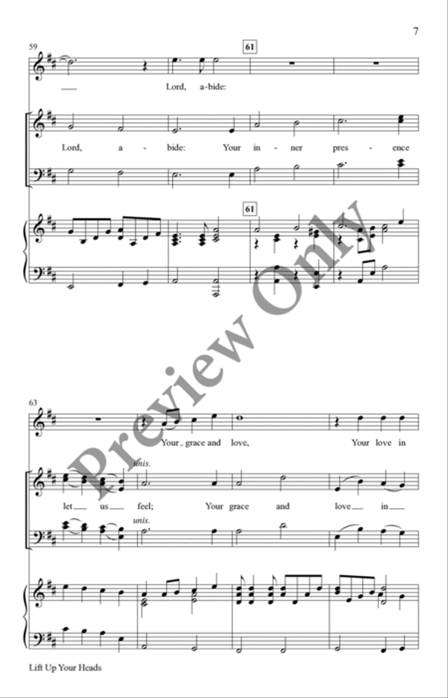 Lift Up Your Heads 4-Part scores gallery preview page 7