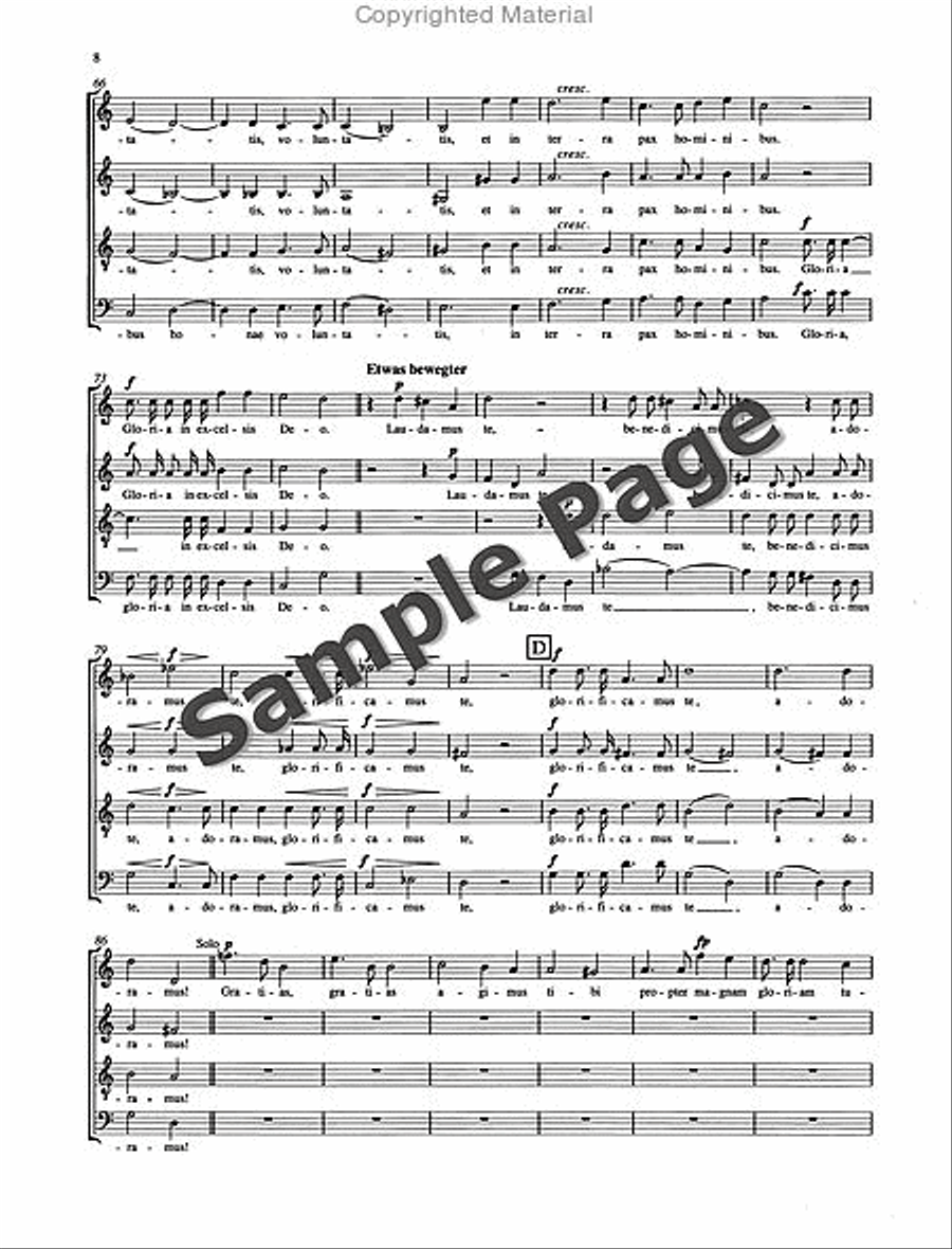 Missa Sacra Op. 147 4-Part scores gallery preview page 9