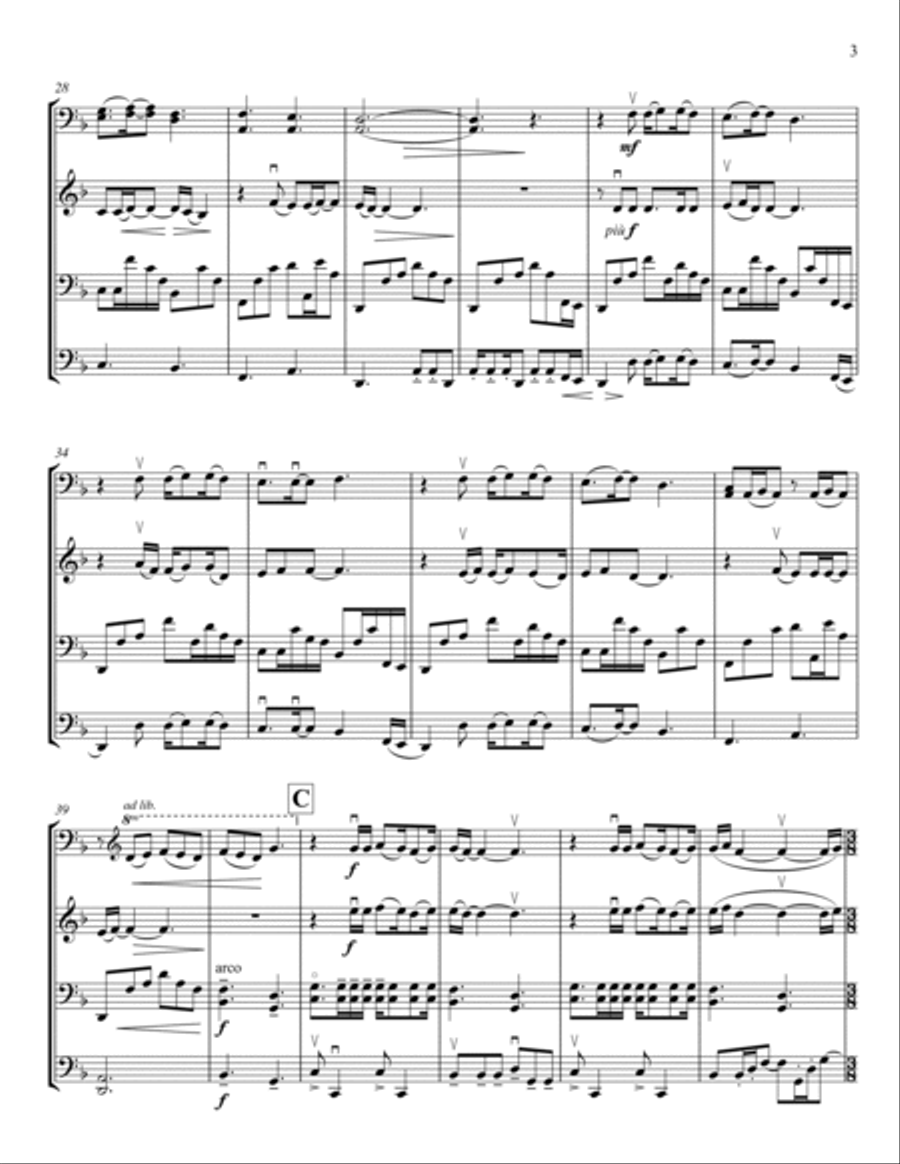 Nothing Else Matters String Quartet scores gallery preview page 3
