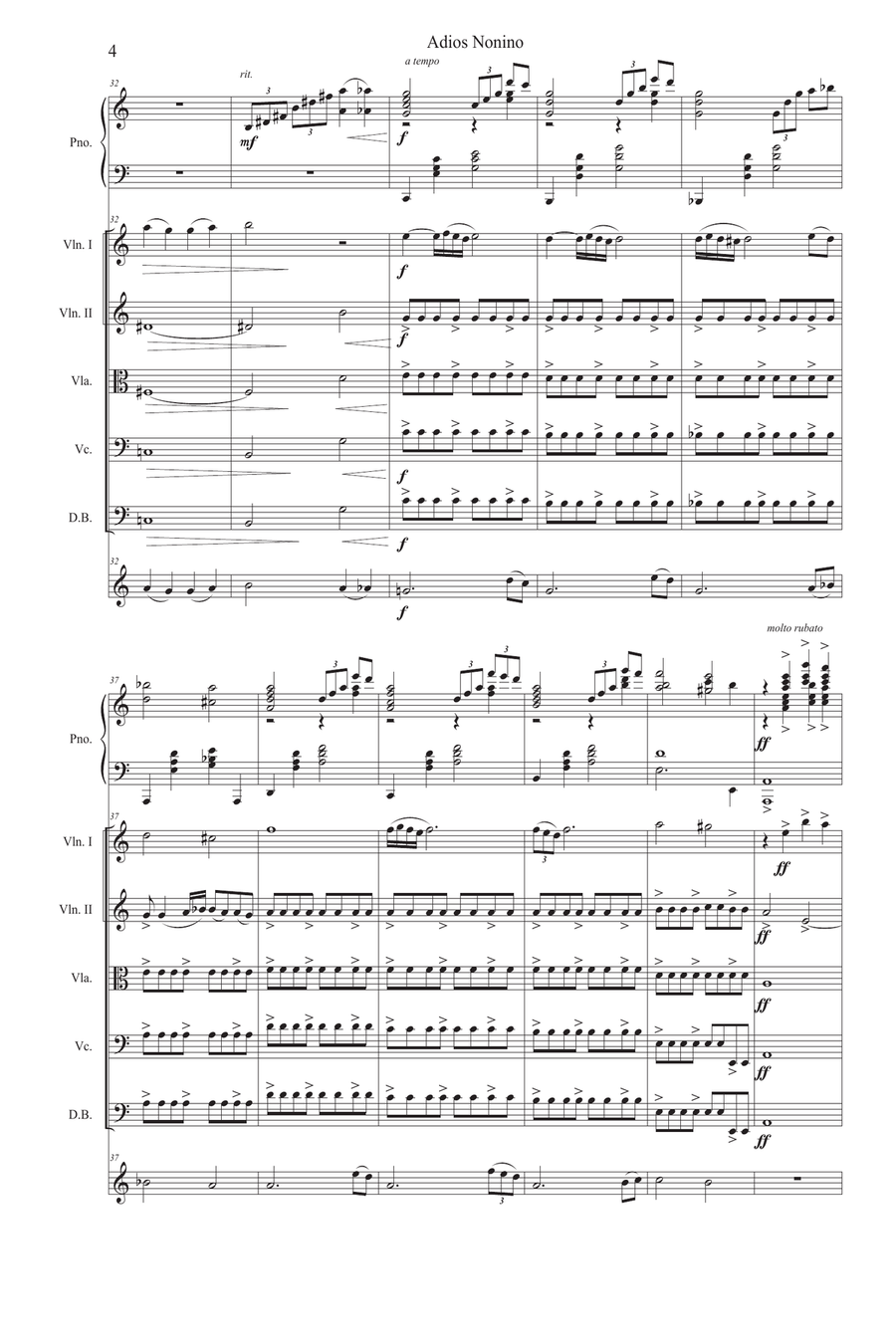 Adios Nonino Chamber Music scores gallery preview page 4