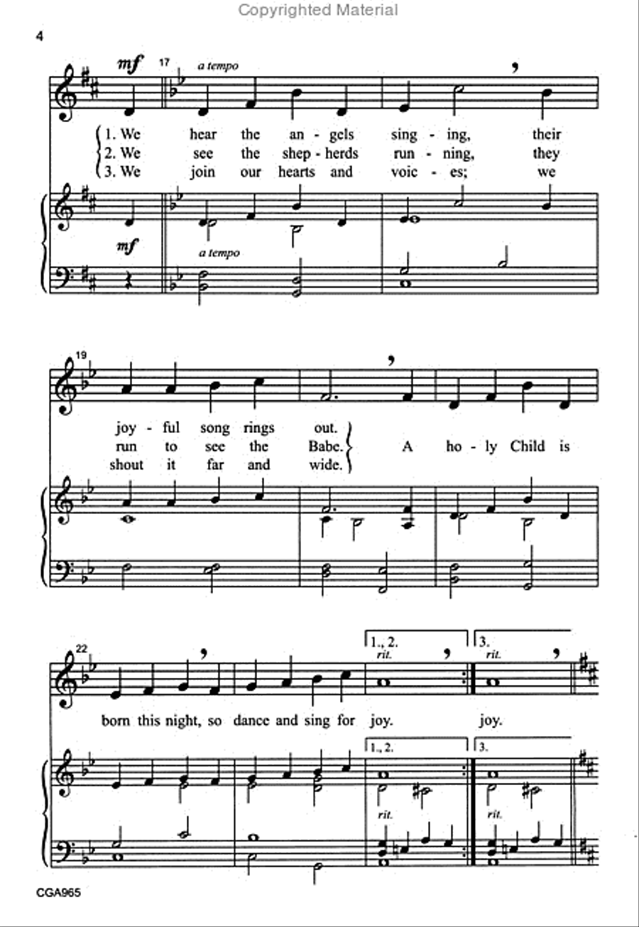 Ring the Bells of Christmas Unison Choir scores gallery preview page 4