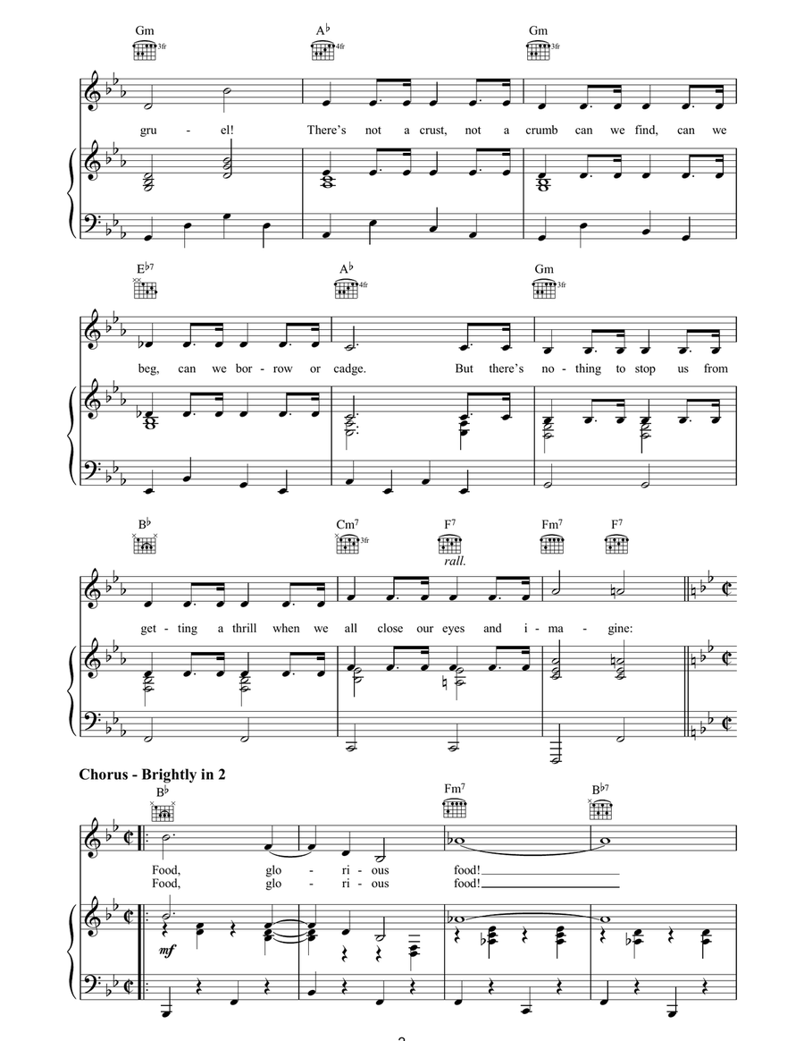 Food, Glorious Food Food, Glorious Food Guitar scores gallery preview page 2