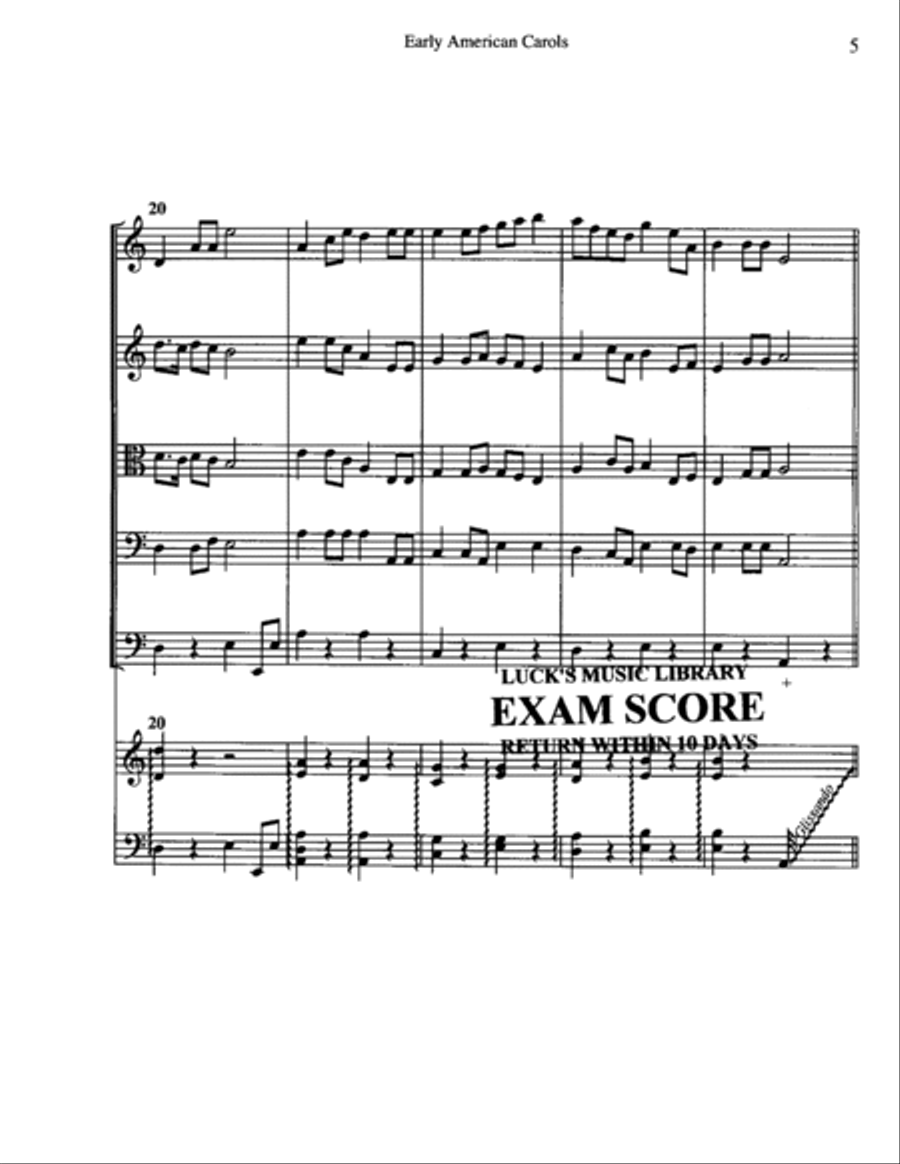 Early American Carols Orchestra scores gallery preview page 6