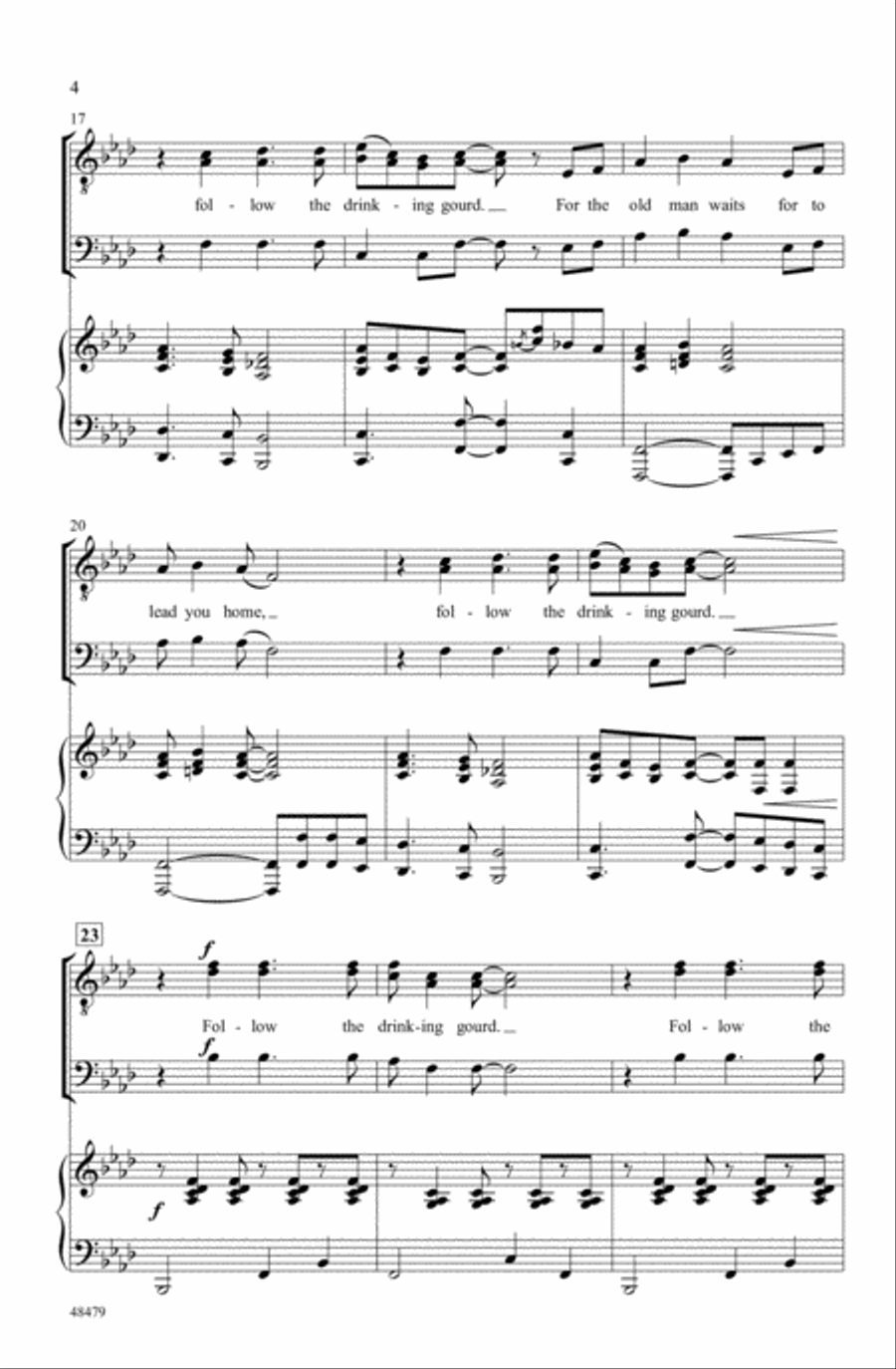 Follow the Drinking Gourd Choir scores gallery preview page 3