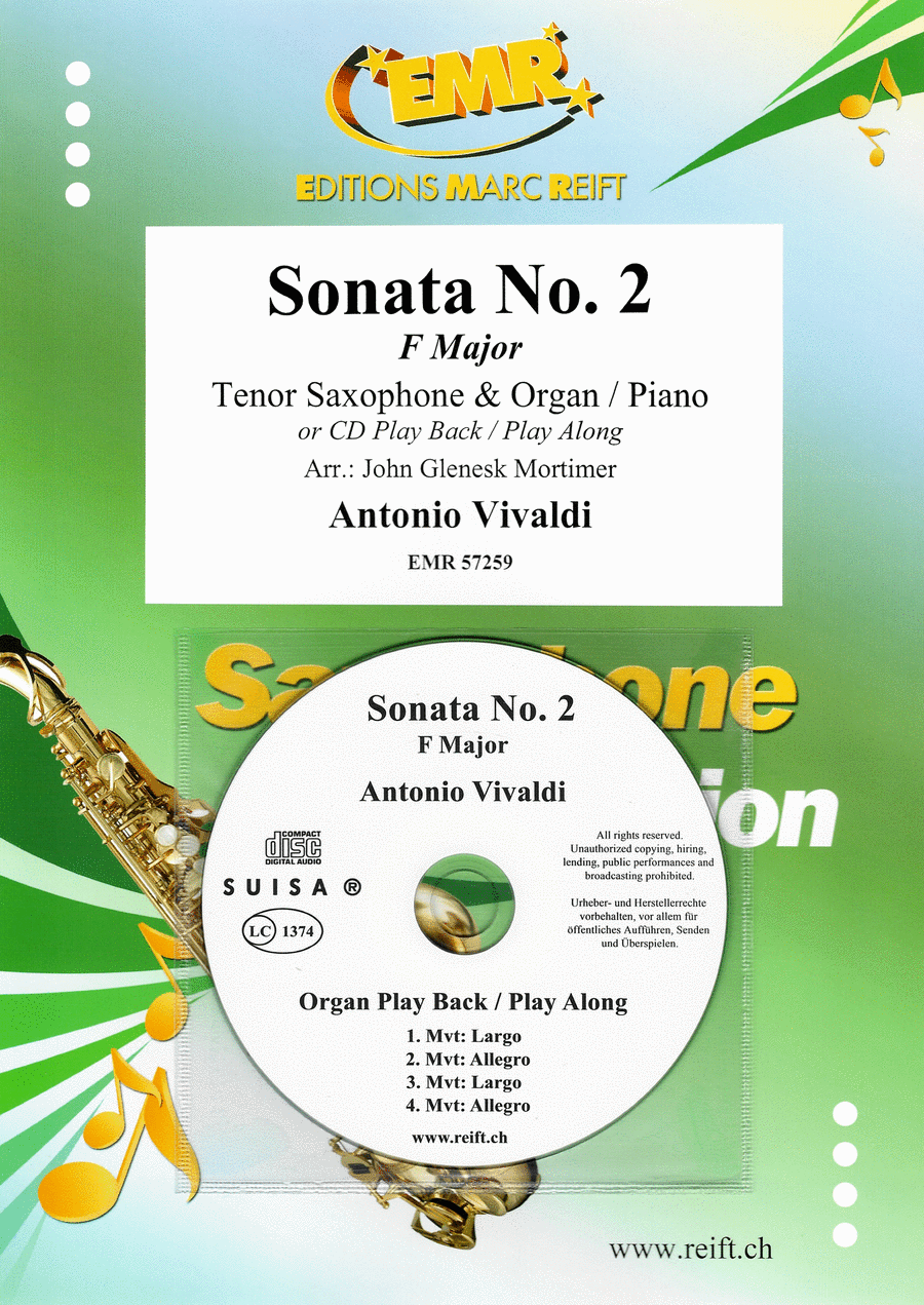 Sonata No. 2 Tenor Saxophone scores gallery preview page 1