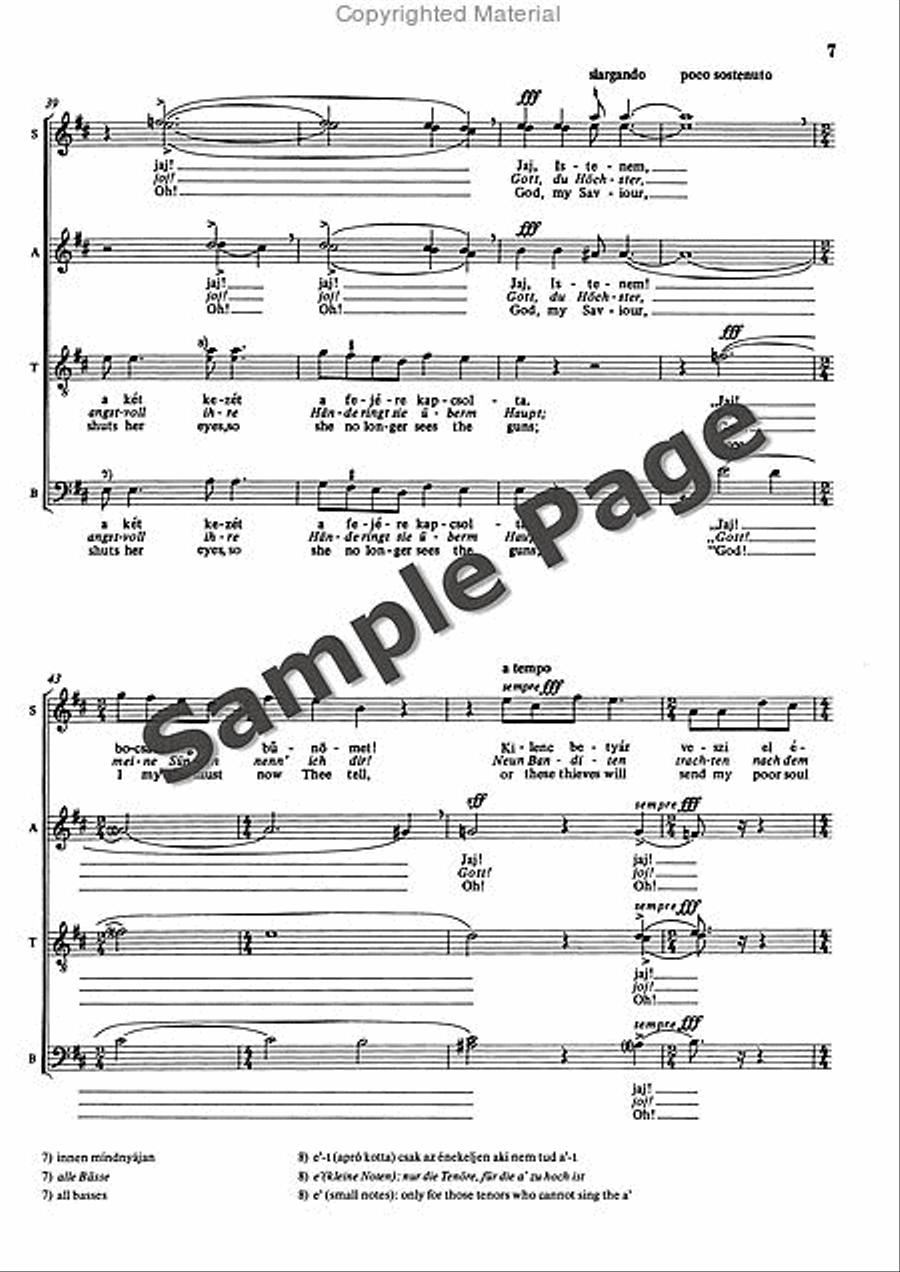 Widow Papai 4-Part scores gallery preview page 8