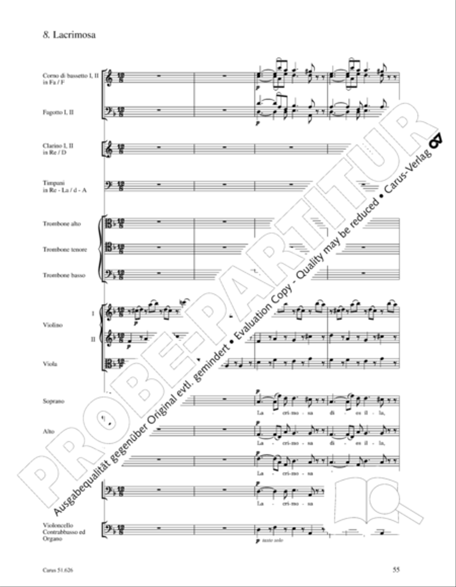 Missa longa in C major (Missa longa in C) 4-Part scores gallery preview page 67