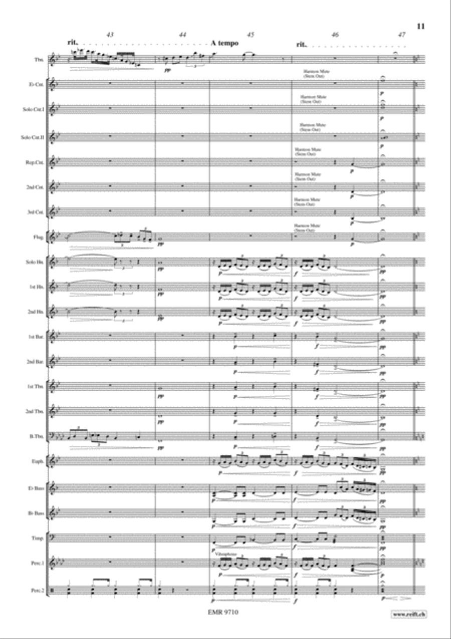 Concertino in Blue Brass Band scores gallery preview page 11
