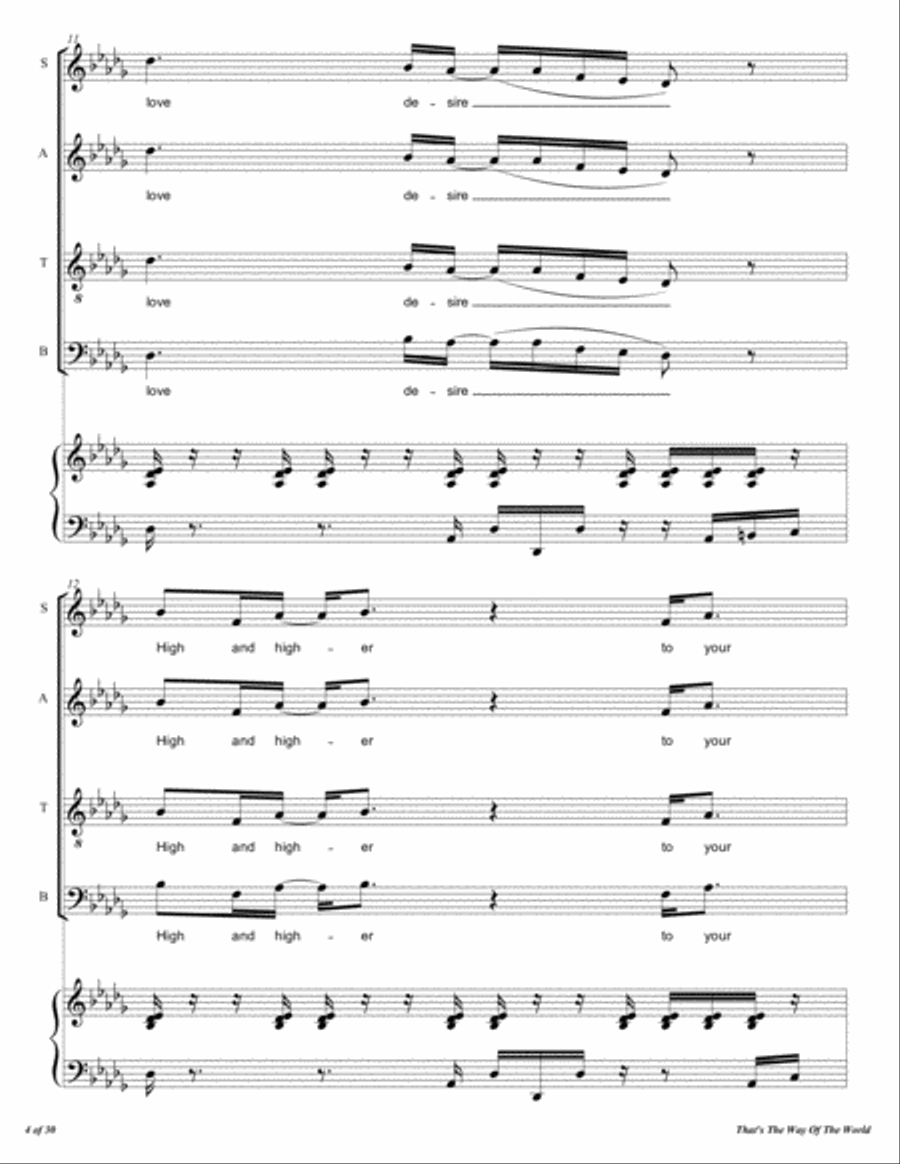 That's The Way Of The World 4-Part scores gallery preview page 5