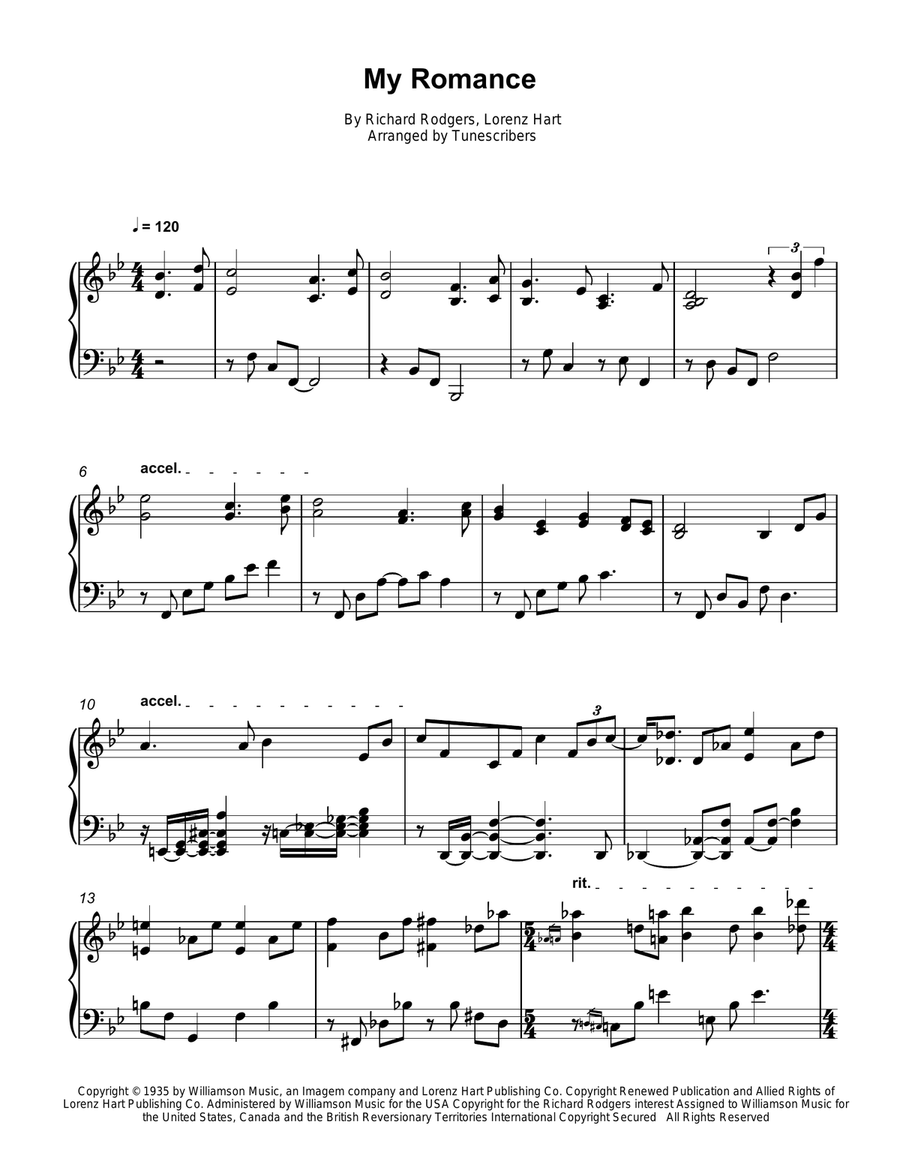 My Romance Piano Solo scores gallery preview page 1
