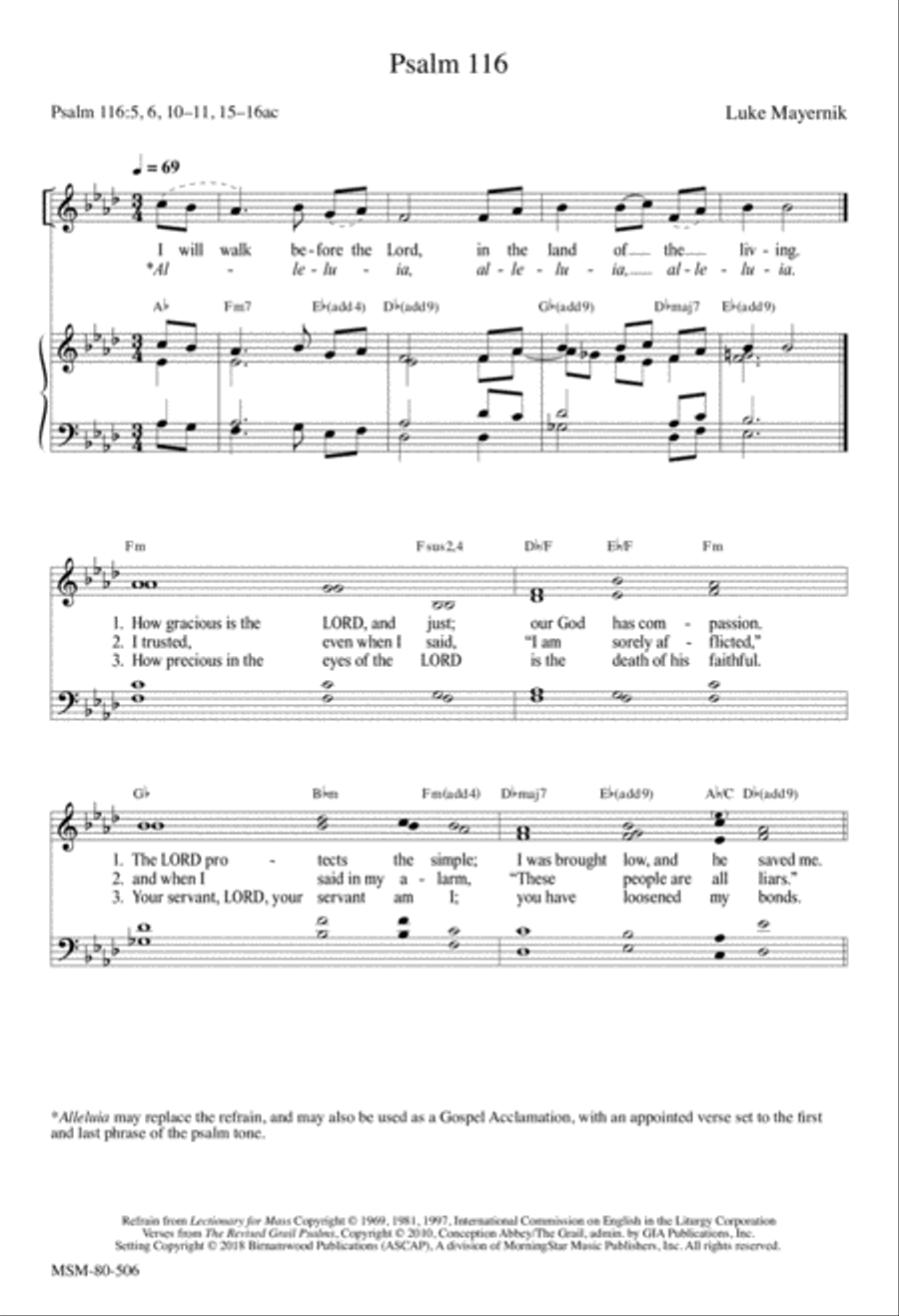 Psalm 116 Psalm 116 4-Part scores gallery preview page 1