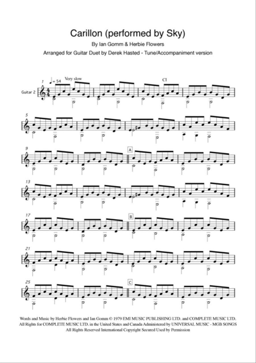 Carillon Guitar scores gallery preview page 4