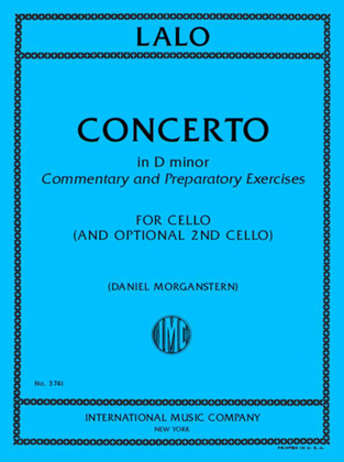 Book cover for Cello Concerto In D Minor, Commentary And Preparatory Exercises