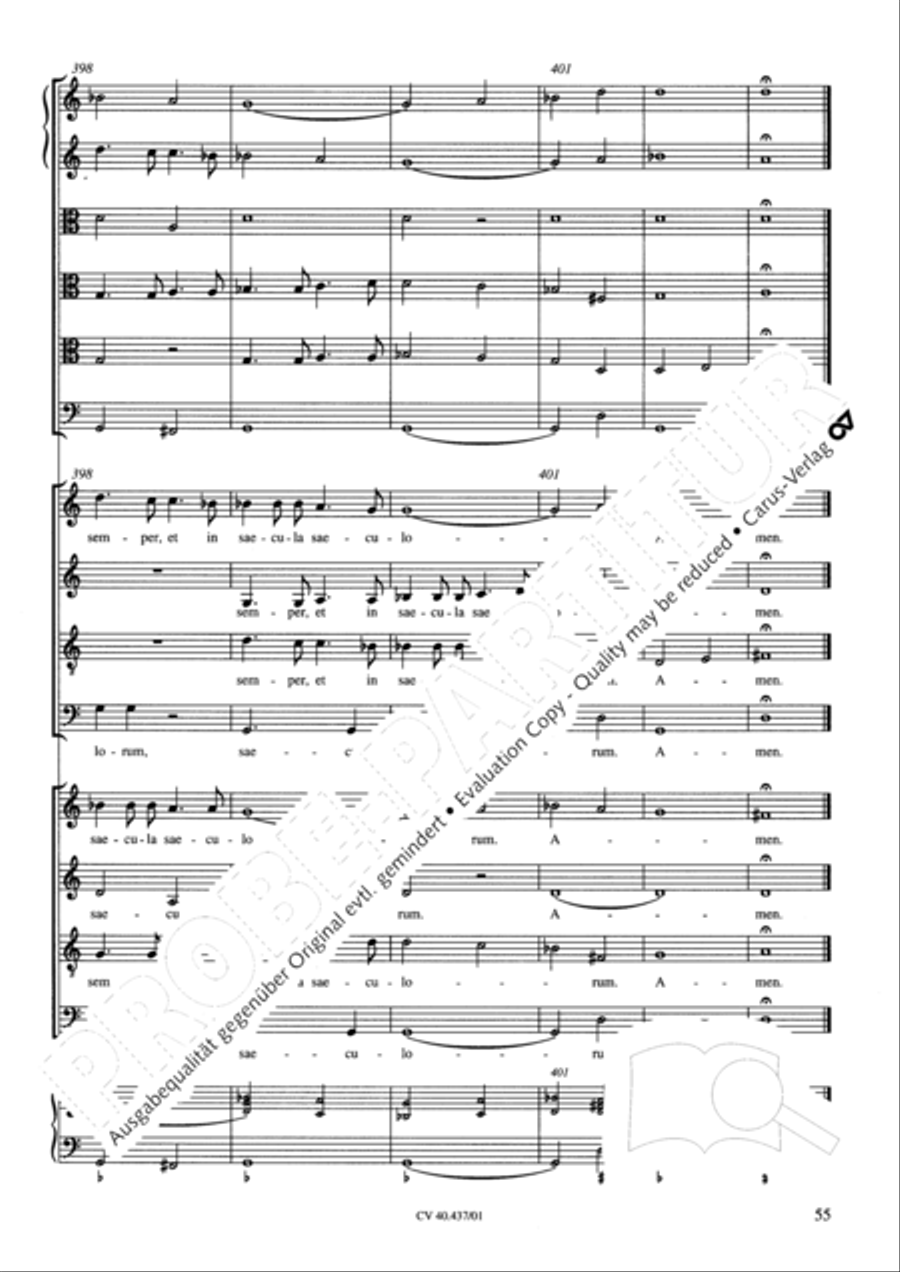 Magnificat a 8 voci con 6 vel 10 istromenti 4-Part scores gallery preview page 51