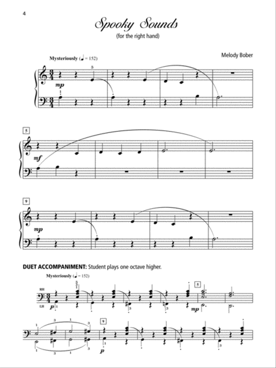 Grand One-Hand Solos for Piano, Book 1: 6 Early Elementary Pieces for Right or Left Hand Alone Piano Method scores gallery preview page 4