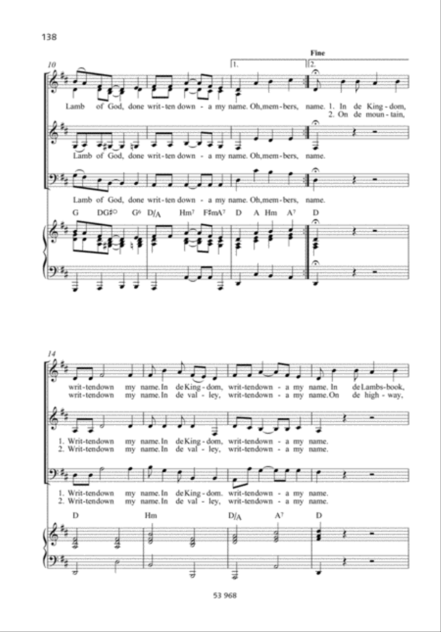 Done Written Down My Name 3-Part scores gallery preview page 2
