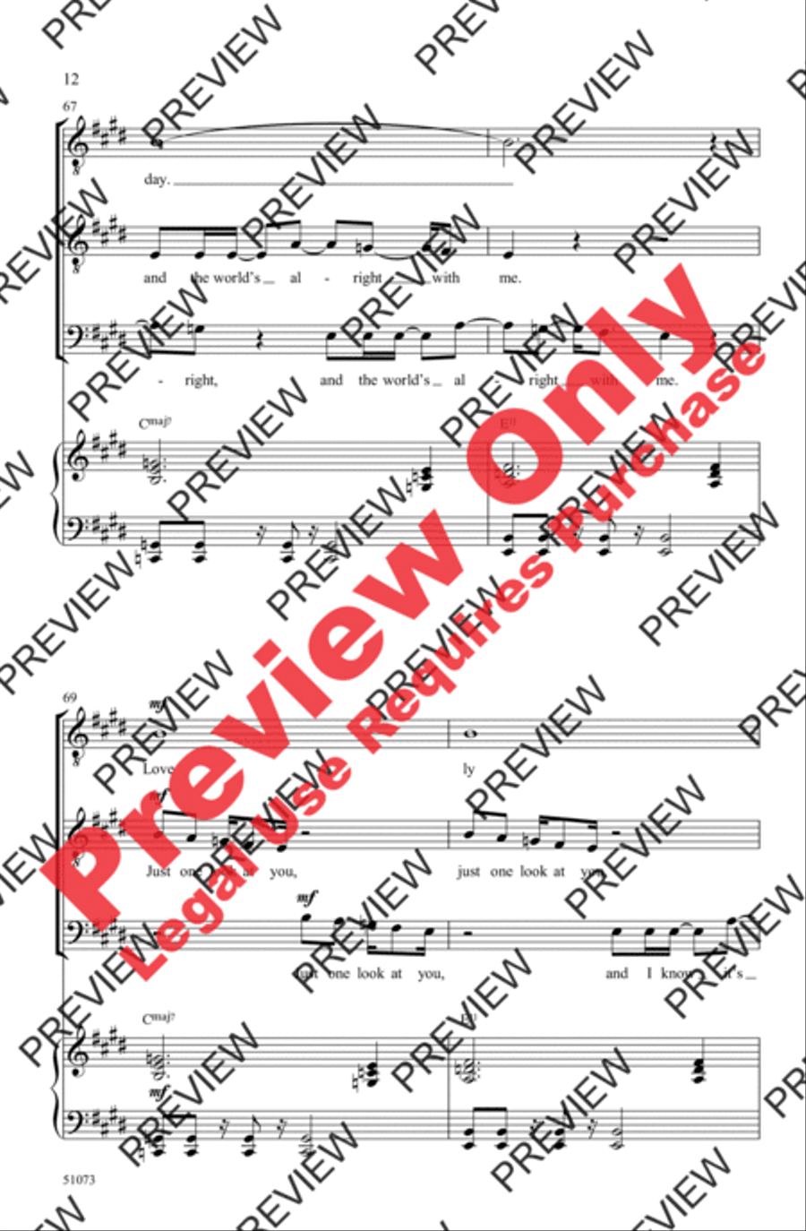 Lovely Day Lovely Day Men's Choir scores gallery preview page 12