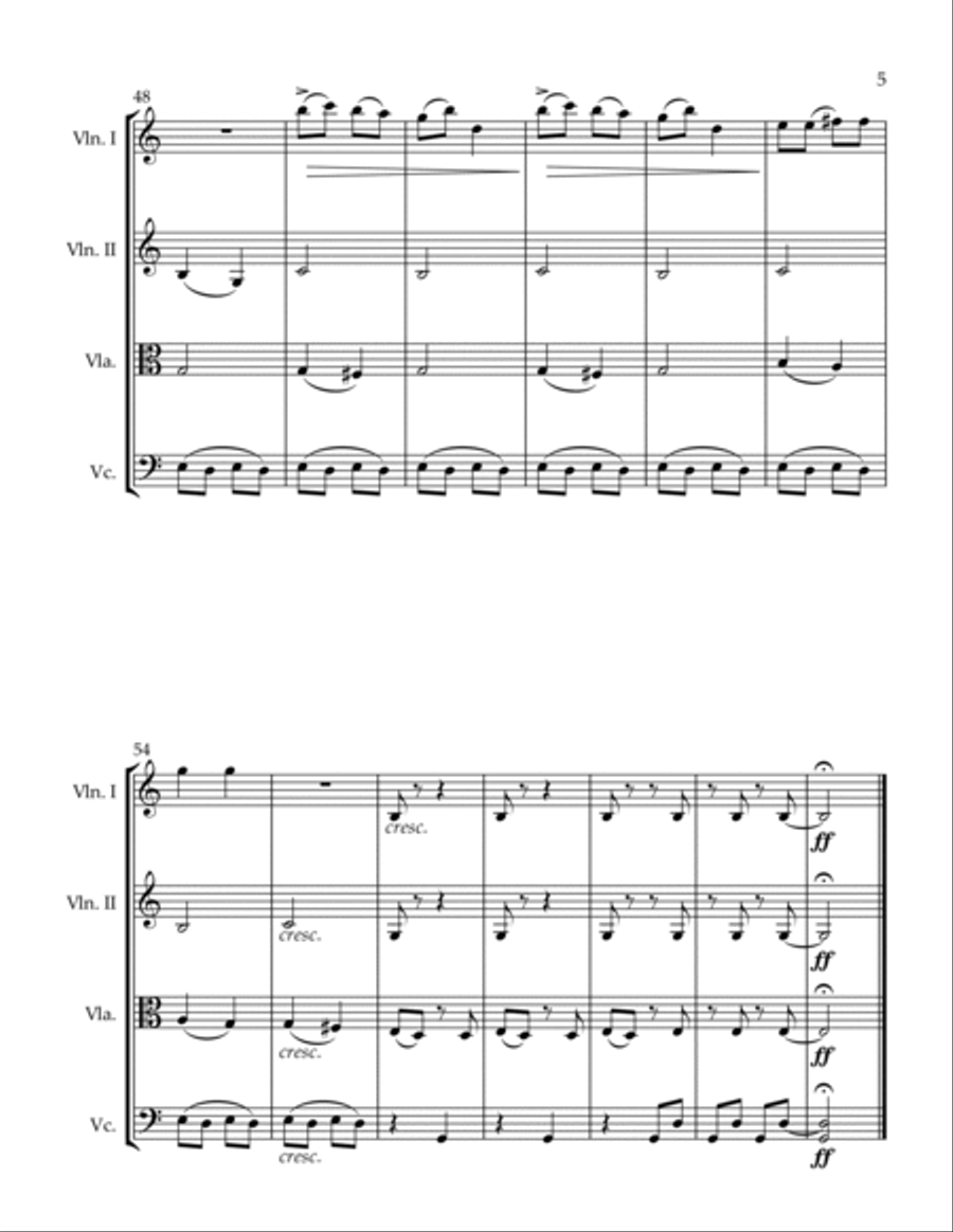3 Quartets Young Love The Hidden House At Parting String Quartet scores gallery preview page 5