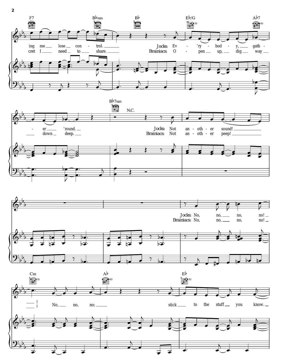 Stick To The Status Quo Piano, Vocal, Guitar scores gallery preview page 2