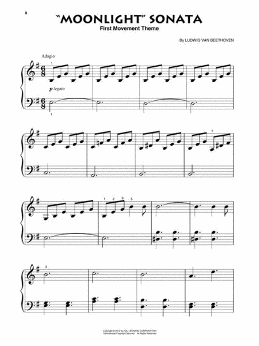 Beethoven for Beginning Piano Solo Piano Solo scores gallery preview page 5