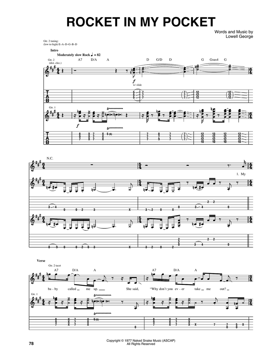 Rocket In My Pocket Acoustic Guitar scores gallery preview page 1