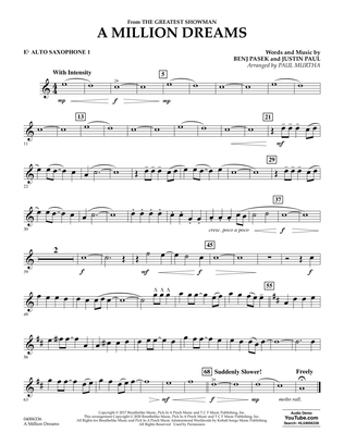 Book cover for A Million Dreams (from The Greatest Showman) (arr. Paul Murtha) - Eb Alto Saxophone 1