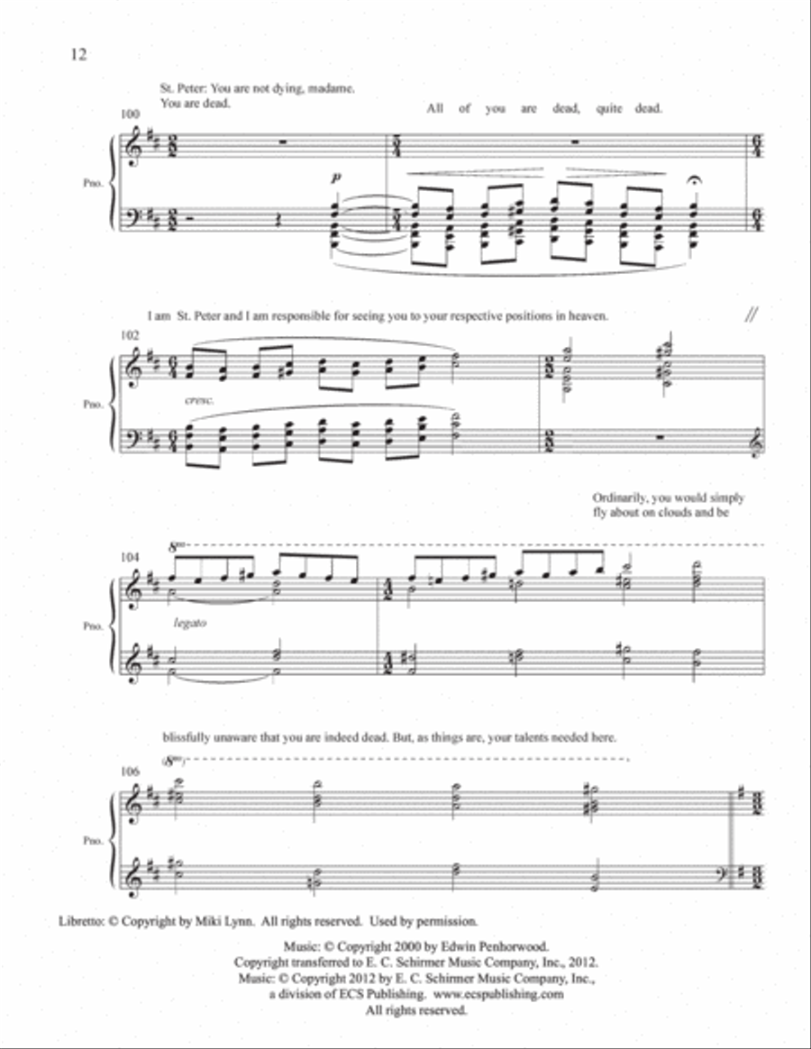 You Are Not Dying, Madame from Too Many Sopranos Voice Solo scores gallery preview page 2
