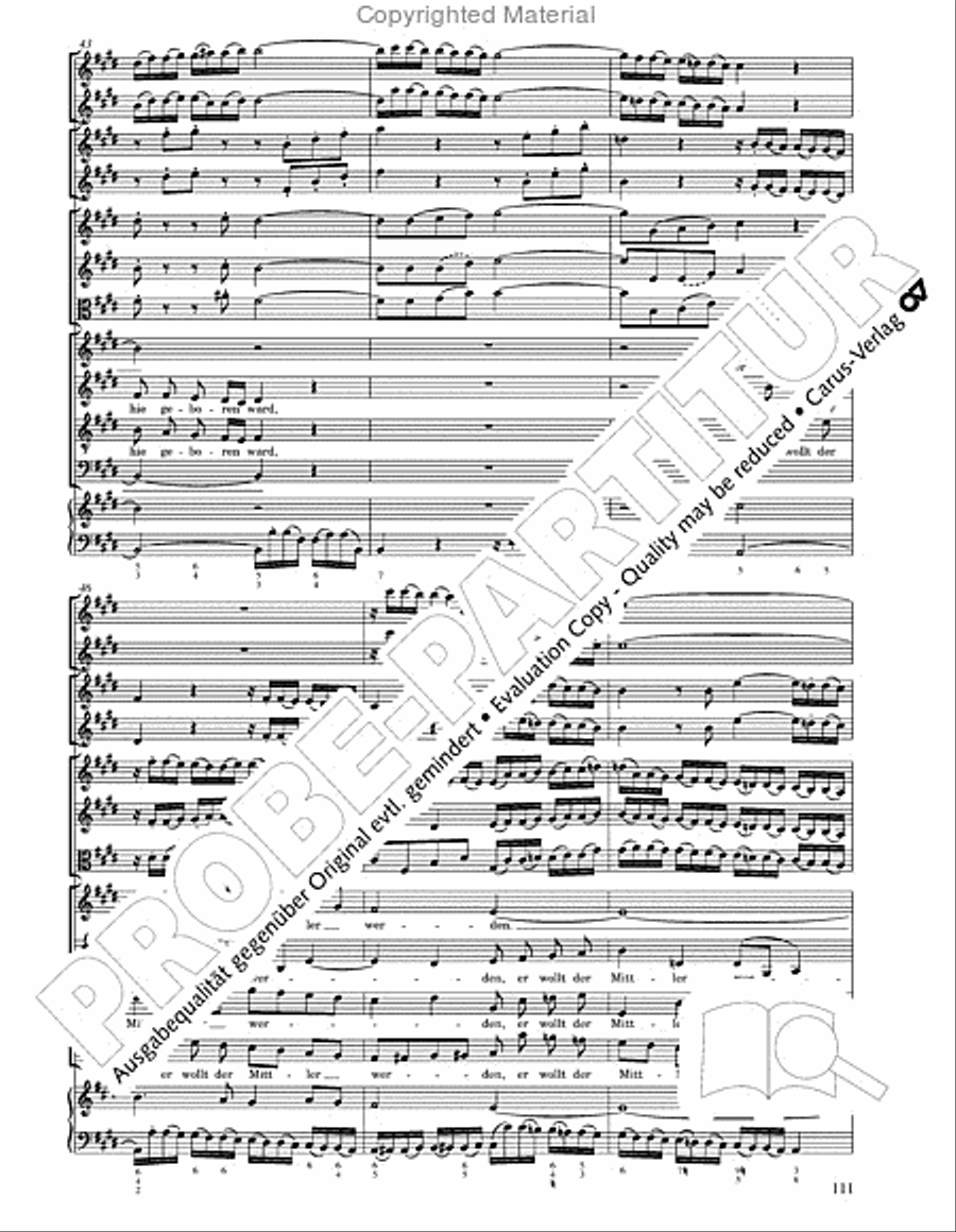 St. Matthew Passion (Matthaus-Passion) 4-Part scores gallery preview page 113