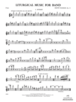 Liturgical Music for Band, Op. 33: Flute