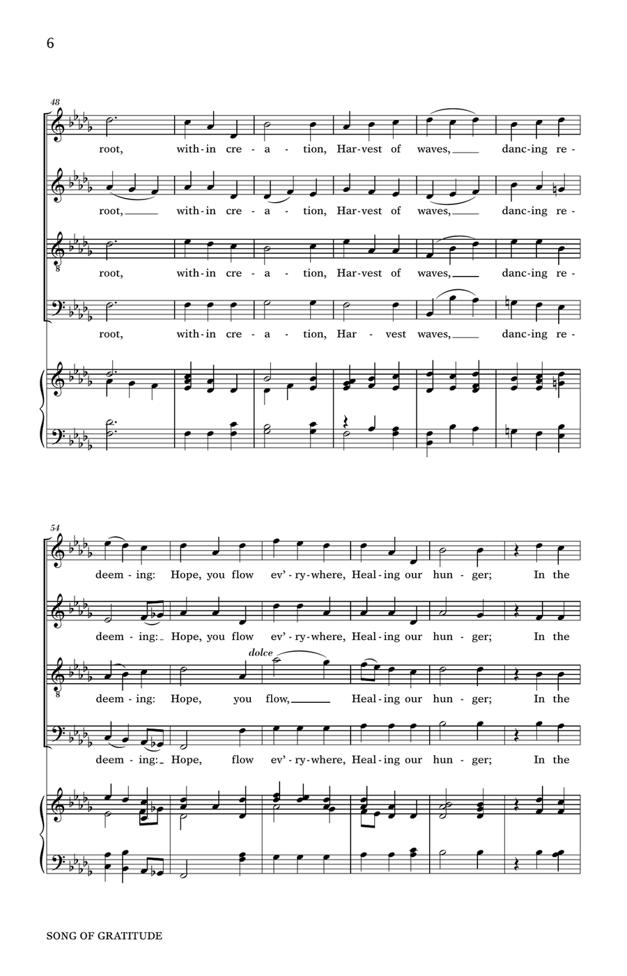 Song Of Gratitude 4-Part scores gallery preview page 4