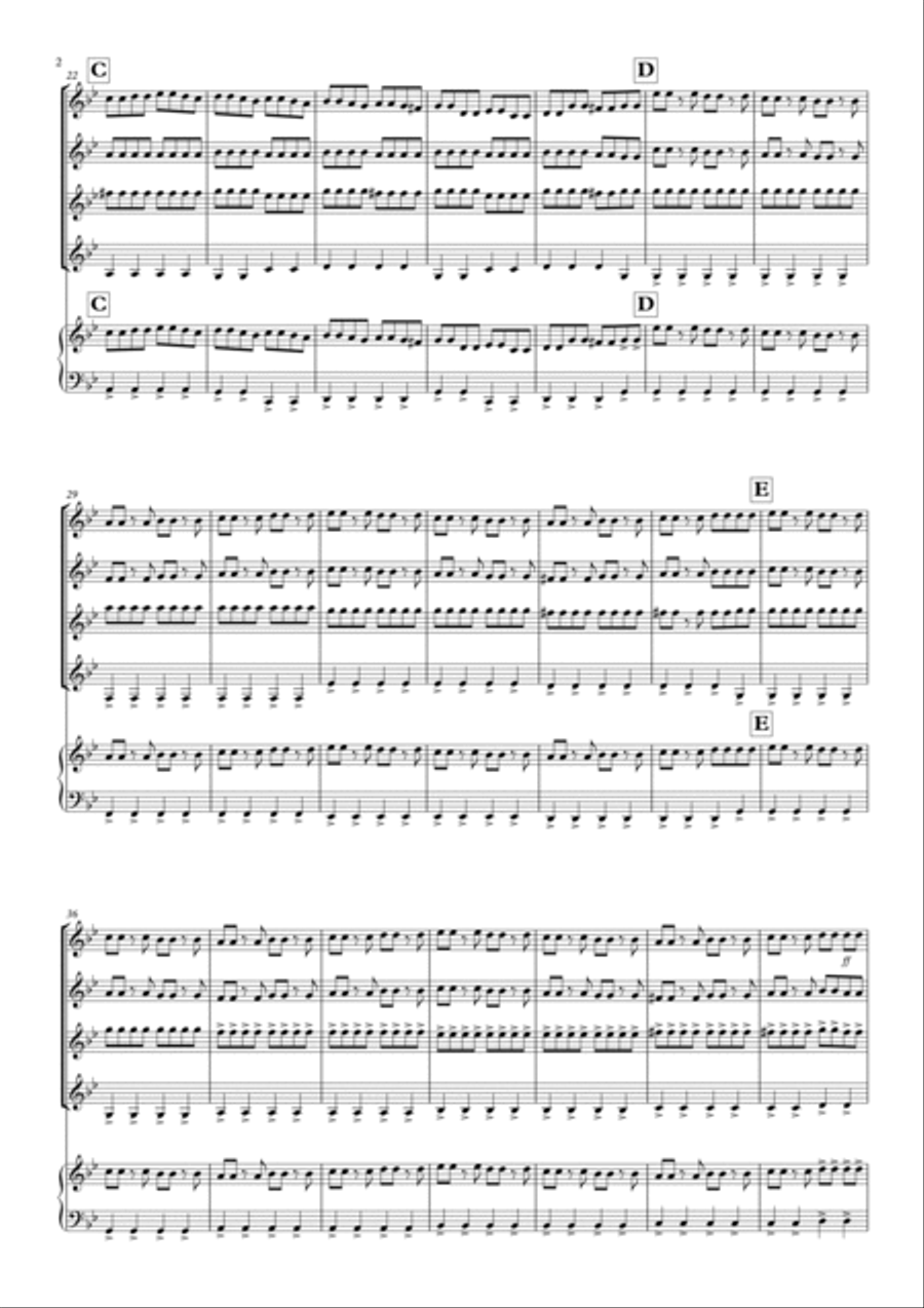 Toccata Rocks! for Saxophone Quartet Saxophone Quartet scores gallery preview page 2