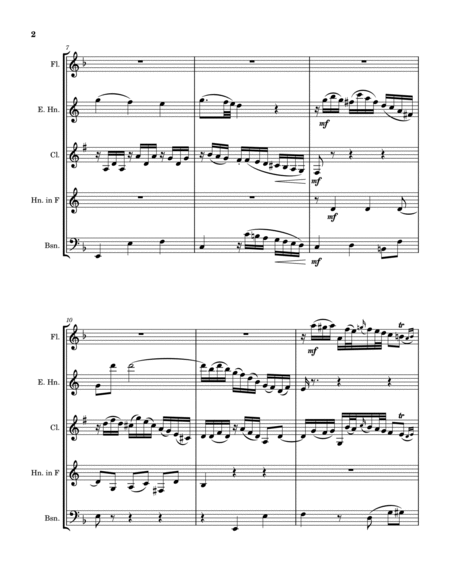 Mozart-Bach Prelude and Fugue III from K.404a (arranged for woodwind quintet) image number null