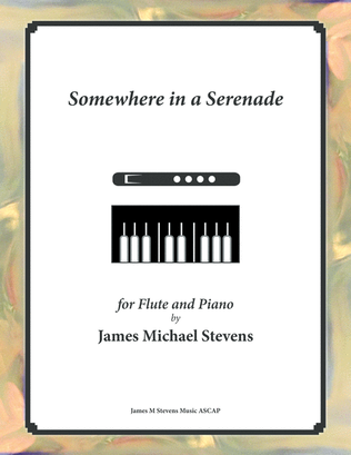 Book cover for Somewhere in a Serenade - Flute & Piano