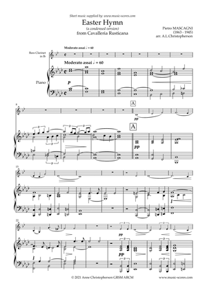 Easter Hymn from Cavaliera Rusticana - Bass Clarinet and Piano