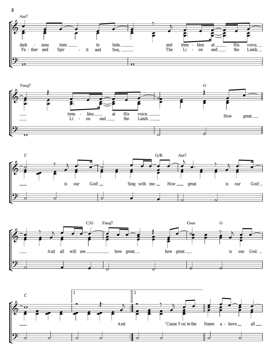 How Great Is Our God Guitar scores gallery preview page 2