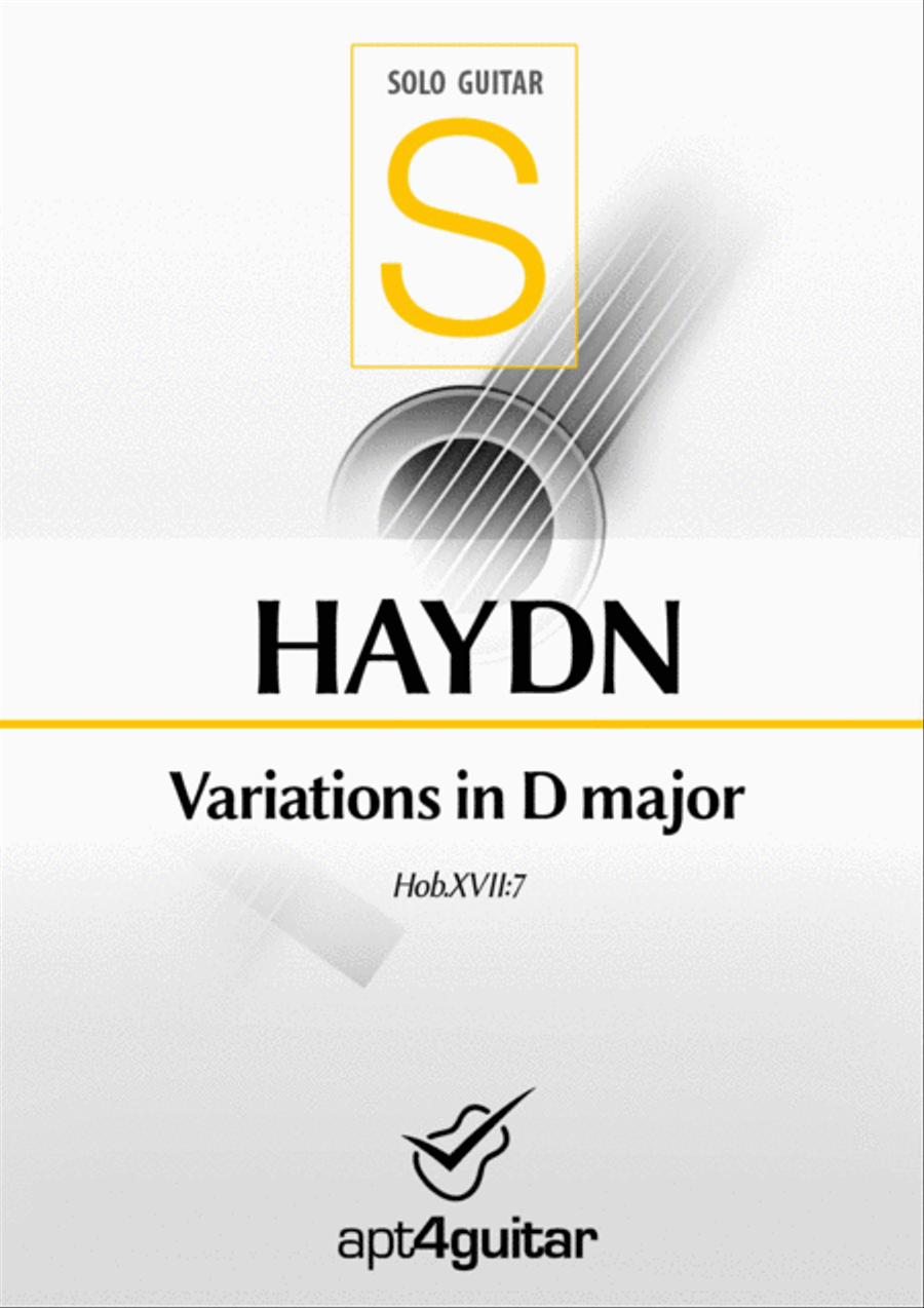 Variations in D major Acoustic Guitar scores gallery preview page 1