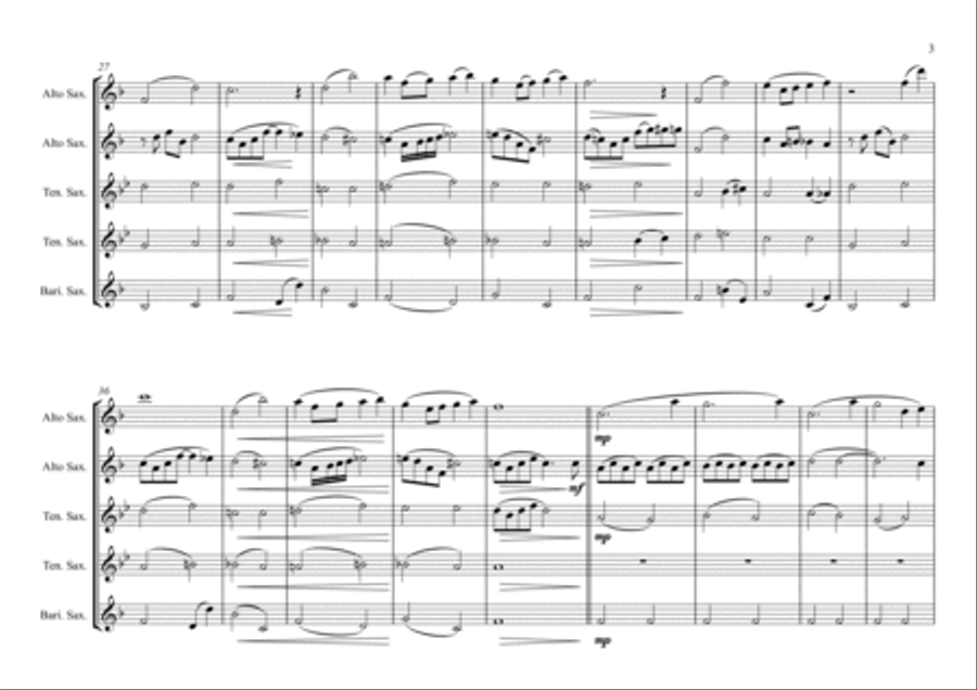 Over The Rainbow Over The Rainbow Saxophone Quintet scores gallery preview page 3