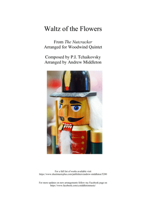 Book cover for Waltz of the Flowers from The Nutcracker Suite arranged for Woodwind Quintet
