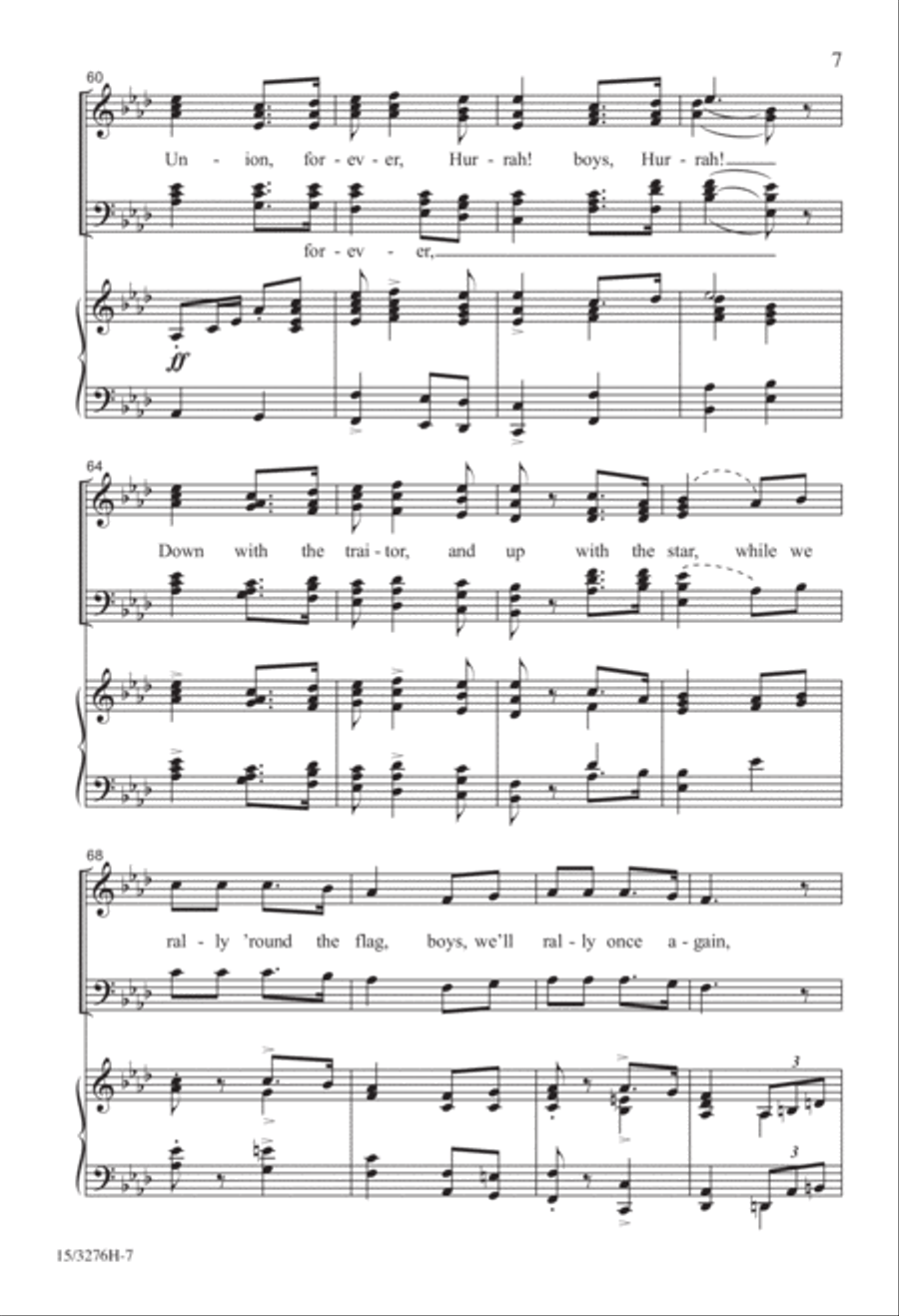 Battle Cry of Freedom 4-Part scores gallery preview page 7