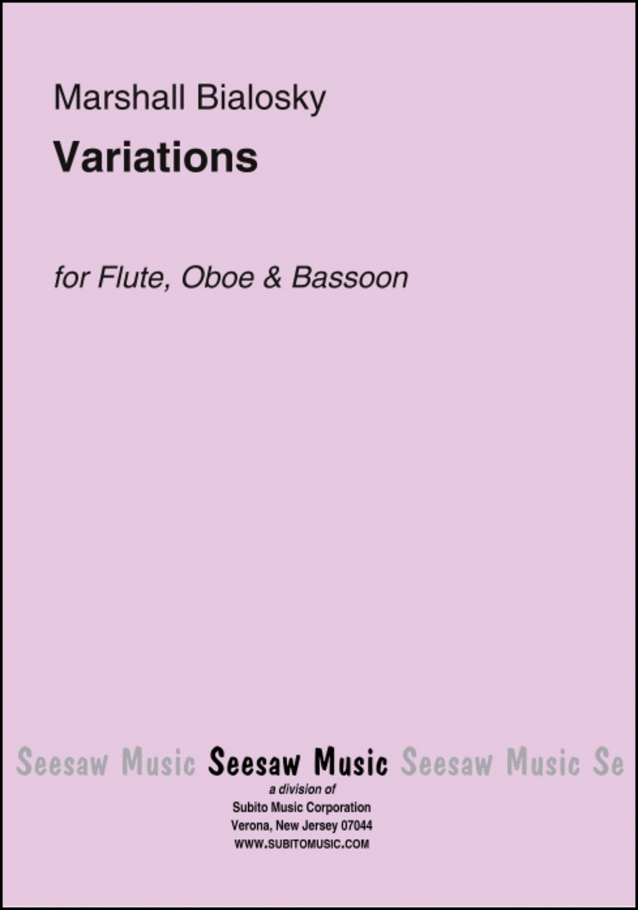 Variations Variations Bassoon scores gallery preview page 1