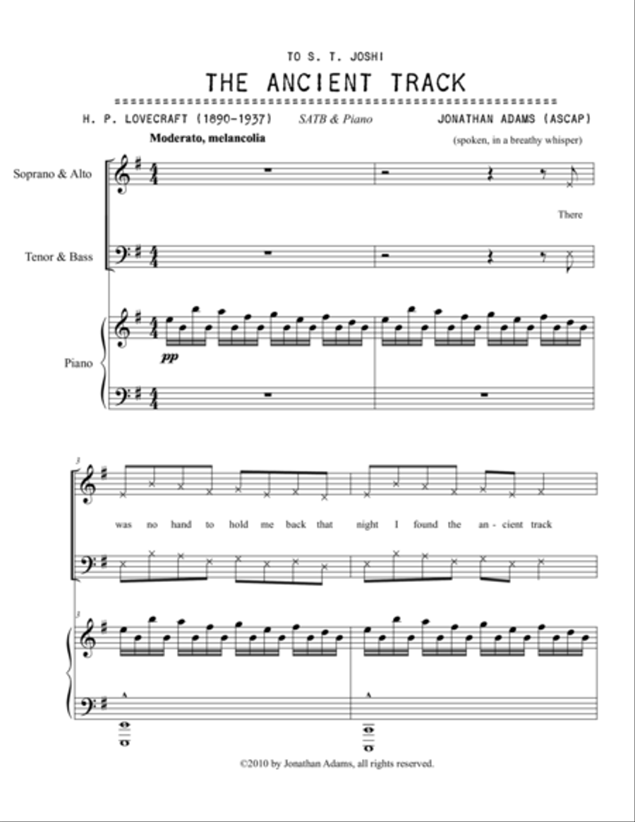 The Ancient Track 4-Part scores gallery preview page 1