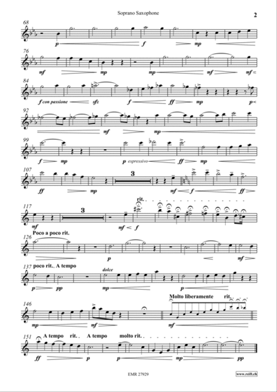 O Lieb O Lieb Soprano Saxophone scores gallery preview page 3