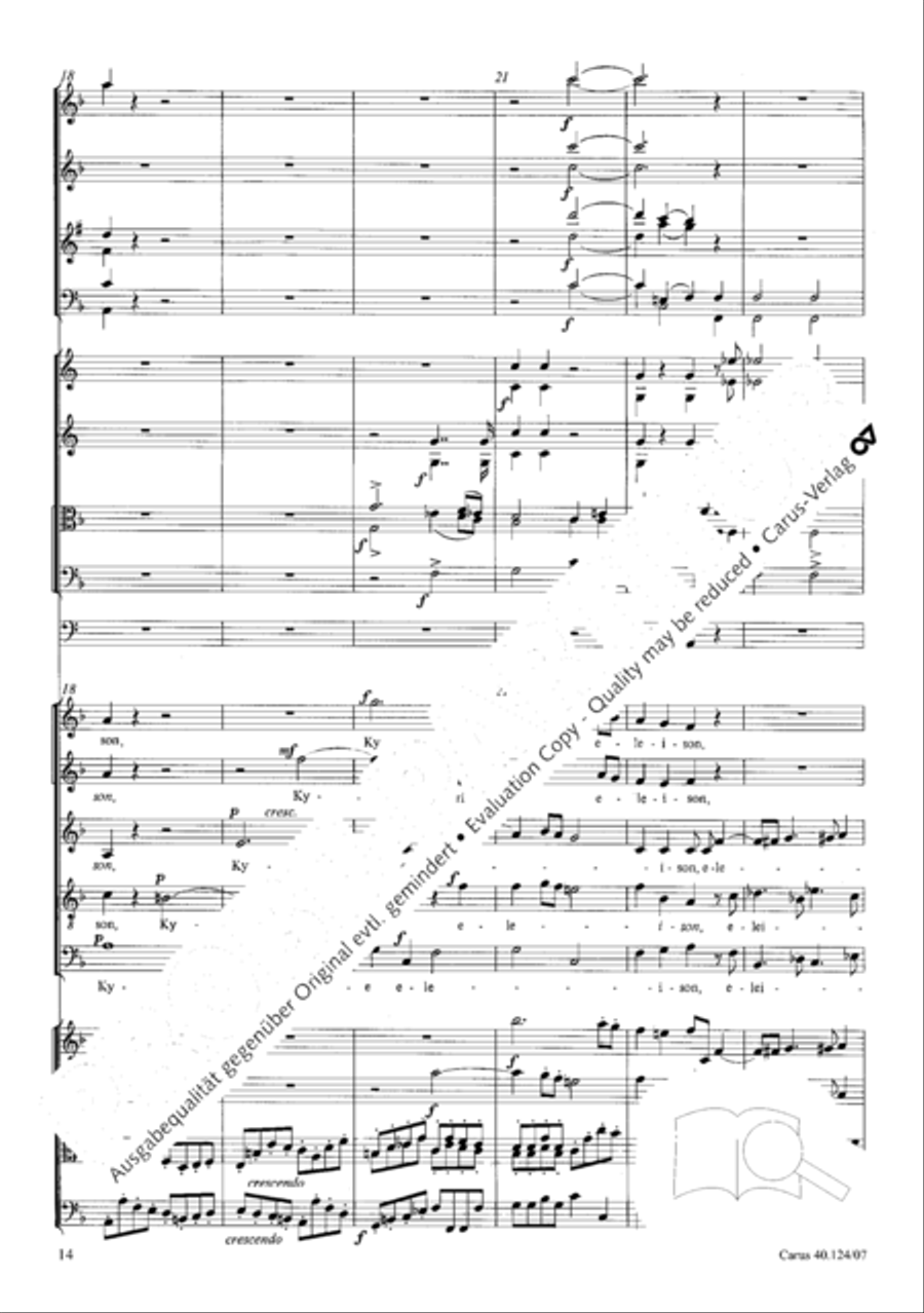 Kyrie in d + Herr Gott, dich loben wir Orchestra scores gallery preview page 15