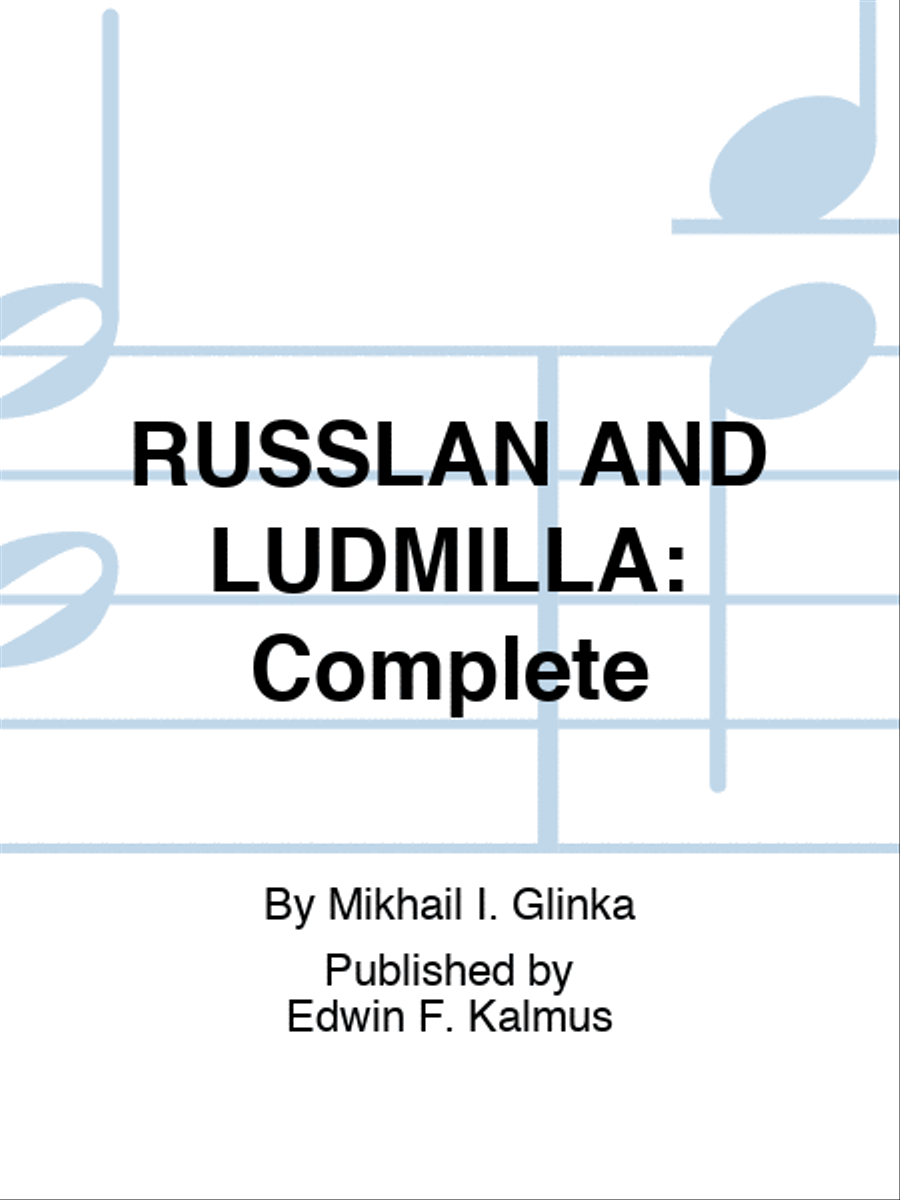 RUSSLAN AND LUDMILLA: Complete Score scores gallery preview page 1