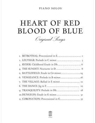 Book cover for Heart of Red, Blood of Blue (Piano Album)