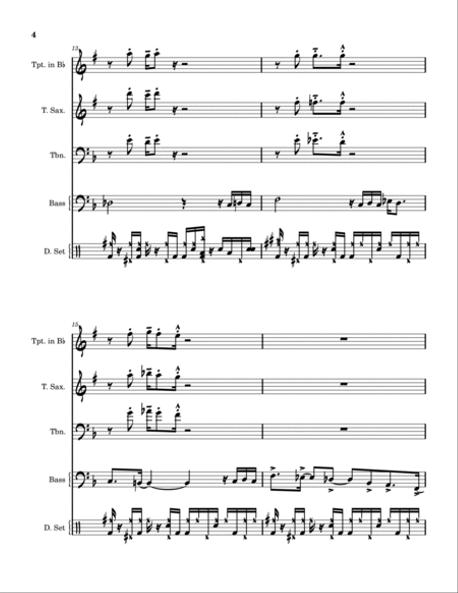 Bassman! Bassman! Jazz Ensemble scores gallery preview page 5