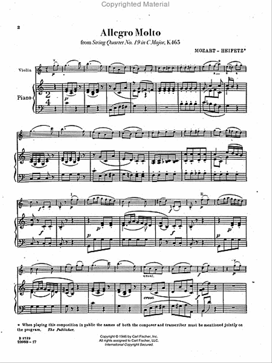 Allegro Molto Violin Solo scores gallery preview page 2