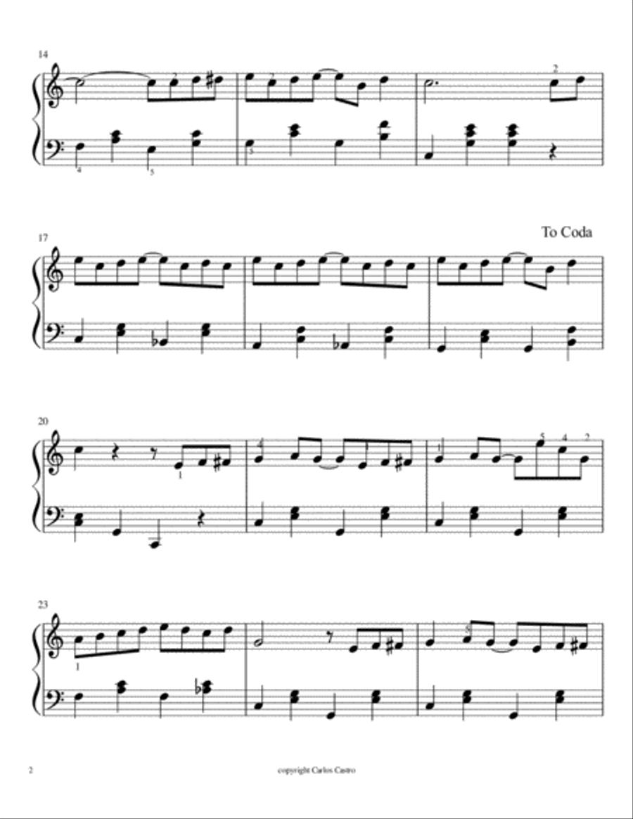The Entertainer easy piano Easy Piano scores gallery preview page 2