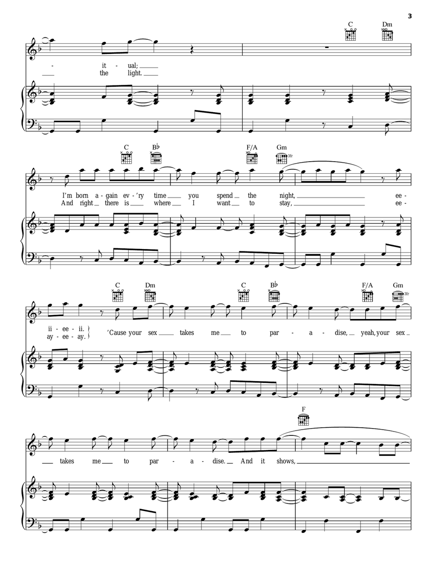 Locked Out Of Heaven Acoustic Guitar scores gallery preview page 3